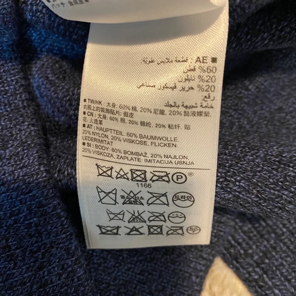 Banana Republic Men’s Cotton Blend Mockneck Sweater Jacket Navy Sz S